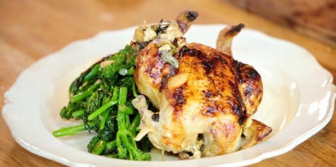 Receitas de frango no forno: frango inteiro no leite de Jamie Oliver