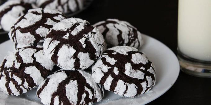 biscoitos de chocolate marmoreado