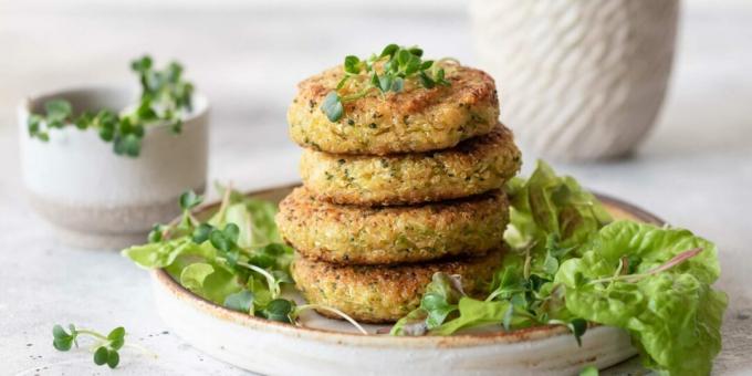 Costeletas de Brócolis e Quinoa