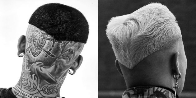 cortes de cabelo dos homens da moda para fãs de esportes radicais: afiação triangular Cut
