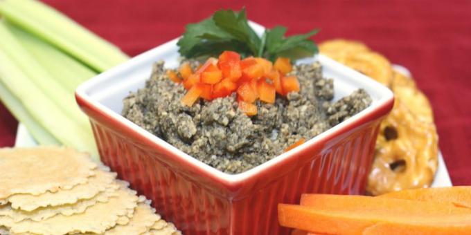 Caviar a partir de cogumelos secos