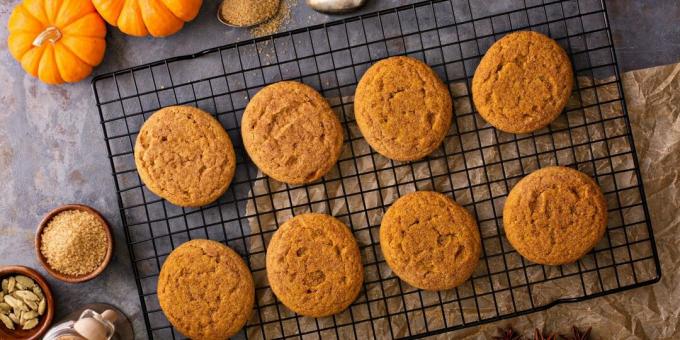 Biscoitos de abóbora com sabor