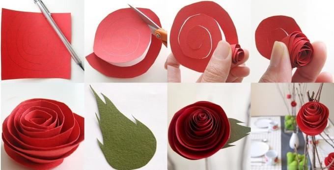Como fazer uma Rosa de papel