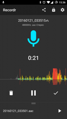 Recordr para Android - gravador de voz de alta qualidade com opções de controle total