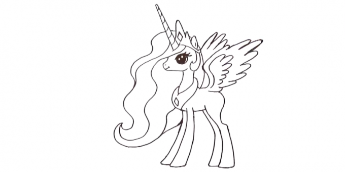 linhas onduladas desenhar uma vibração mane exuberante Unicorn