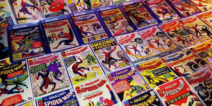 histórias em quadrinhos e filmes sobre o Homem-Aranha