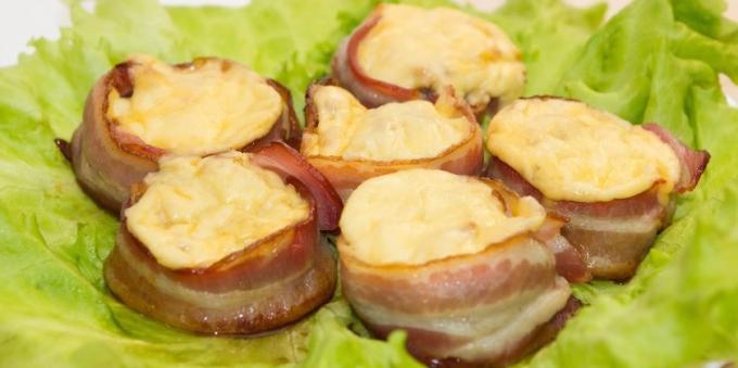 Receitas: Cogumelos enchidos com bacon