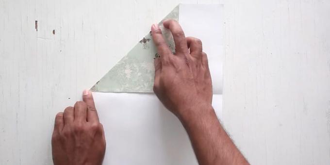 como fazer o envelope dobrar o canto superior