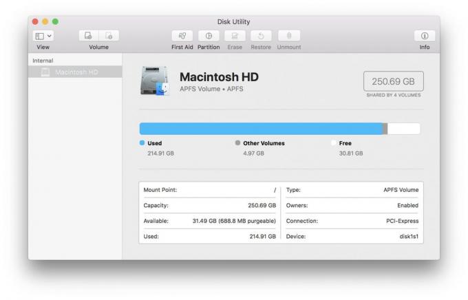 MacOS High Sierra: sistema de arquivos