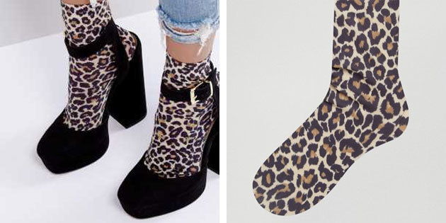Belas meias: meias leopardo