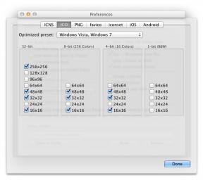 Ícones iConvert para OS X: criação de alta velocidade de ícones de diferentes formatos