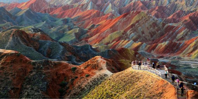 Colorido rochas Danks Zhangye em China