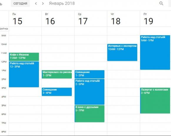 A gestão do tempo com calendário