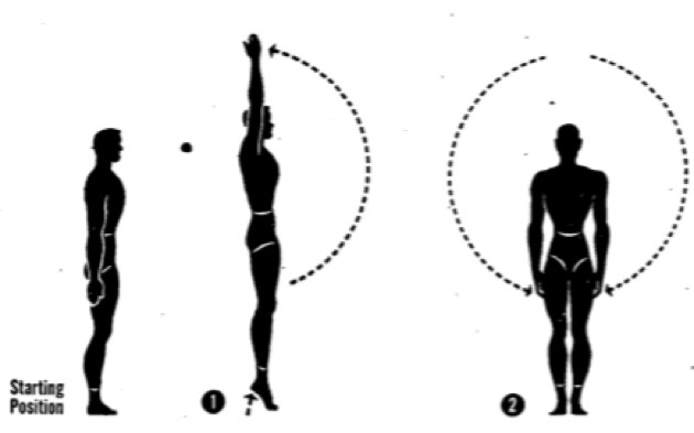 para exercícios de postura. braços de elevação