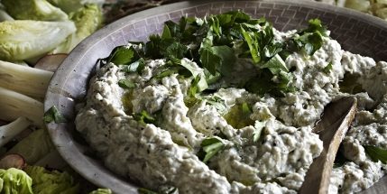 pratos de legumes: Spicy berinjela mergulho
