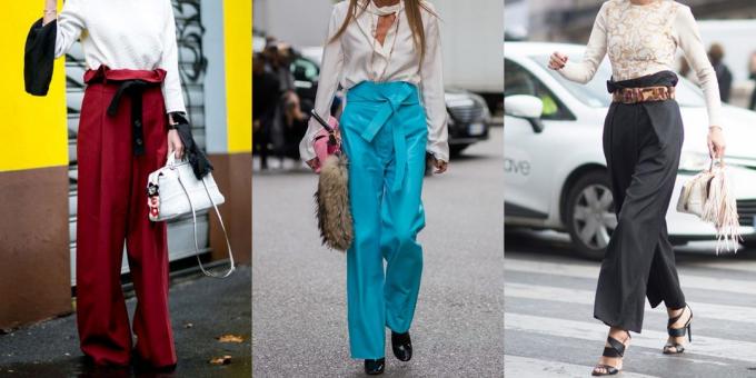 calças Maioria das mulheres da moda: Calças paperbag