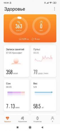 Huawei GT 2e: métricas de saúde e fitness no aplicativo