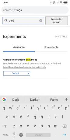 Modo da noite no Chrome: conteúdos web Android modo escuro