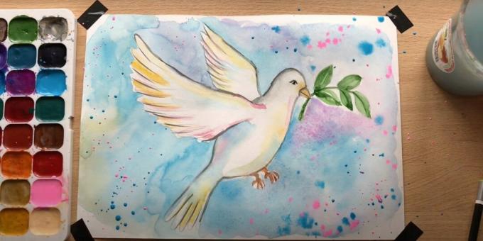 Desenhos de 9 de maio: pomba da paz