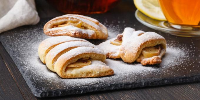 Biscoitos de requeijão com maçãs