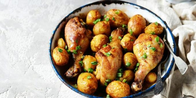 Coxinhas de frango com batatas