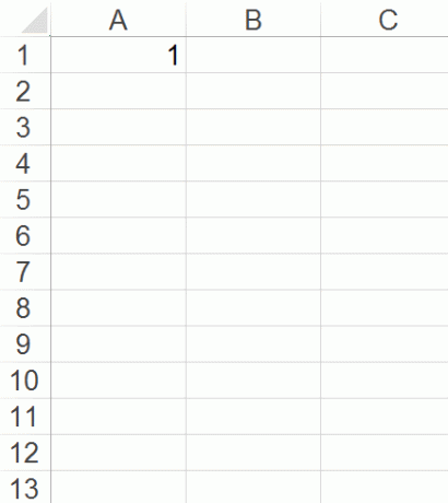 números preenchimento automático em Excel