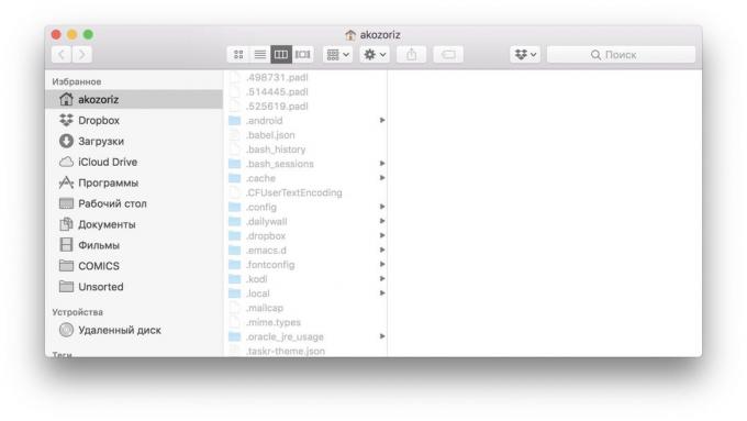 comandos de MacOS: Mostrar escondido ficheiros e pastas