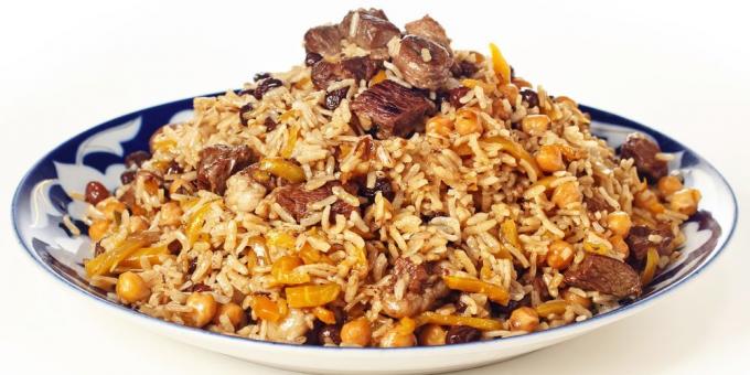 Receitas com grão de bico: pilaf com grão de bico e cordeiro