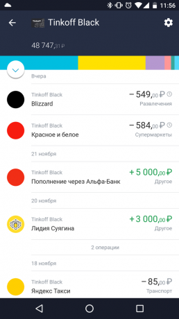 Tinkoff Black: interface de aplicação