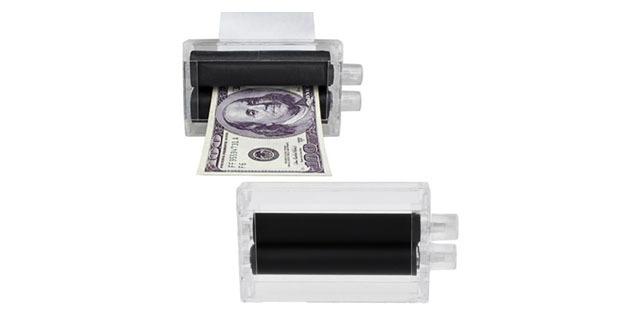 Máquina de escrever para o dinheiro