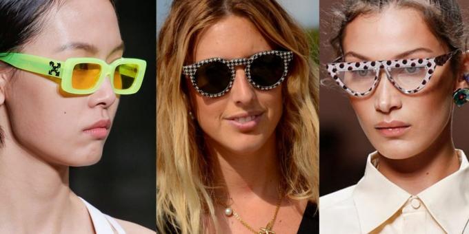 Óculos de sol das mulheres em todo o aros com estampas brilhantes