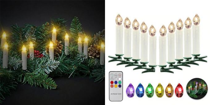 Decorações de Natal com AliExpress: velas LED