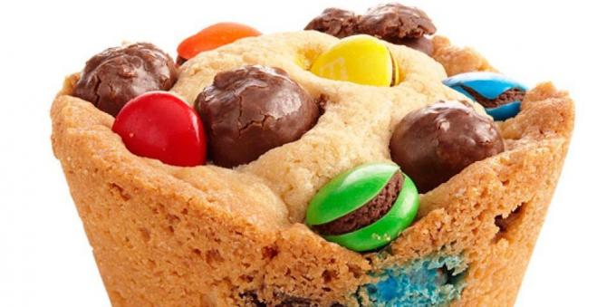 Receitas saborosos biscoitos: Cupcakes com M & M