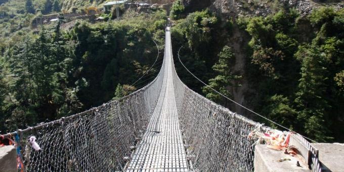 Pontes mais assustadoras: ponte suspensa de Ghasa