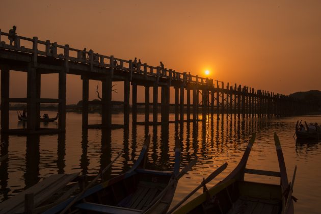 belas pontes: Ponte U Bein, Myanmar
