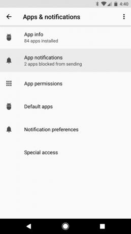 O Android: notificações não lidas