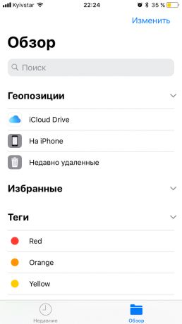 iOS 11: arquivos