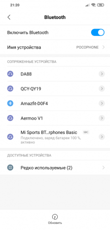 Mi Sports Bluetooth Juventude Edição: A lista de agregado