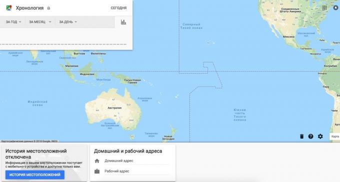 Google conta: Geolocation