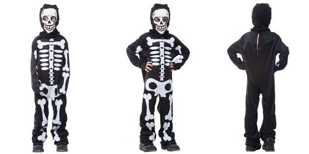 traje de esqueleto para o Dia das Bruxas