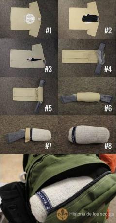 Como dobrar as calças e meias
