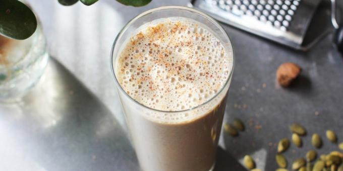 shakes de proteína em casa: Agitação da proteína com nozes e sementes