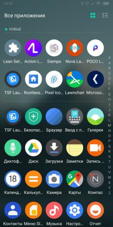 Launcher para Android: Evie Launcher (todas as aplicações)