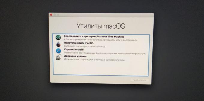 Como acelerar o seu computador para MacOS: selecione "MacOS Redefinir»