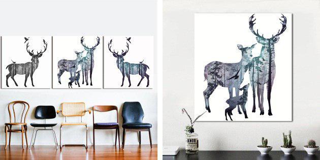 Poster com cervos