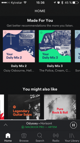 catálogo de músicas Spotify