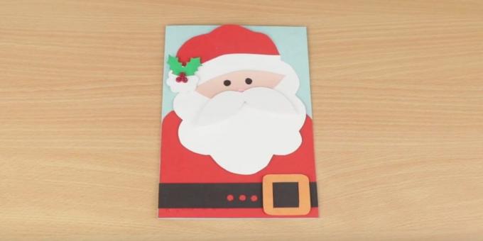 Cartão de Natal com Papai Noel