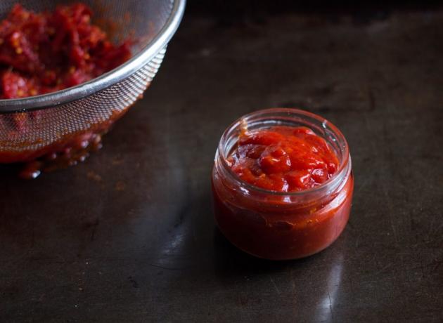 tomate jam: o produto acabado