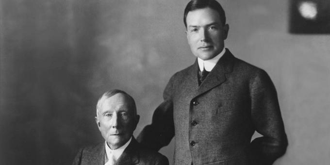 John D. Rockefeller e seu filho John