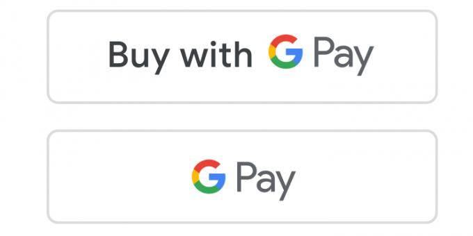 Botões com logotipo do Google Pay
